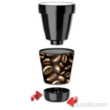 Mugzie 12-Ounce Low Ball Tumbler Drink Cup with Removable Insulated Wetsuit Cover - Coffee Beans